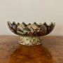 Large antique Japanese satsuma pedestal bowl
