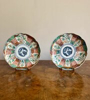 Lovely Pair Of Antique Japanese Imari Plates