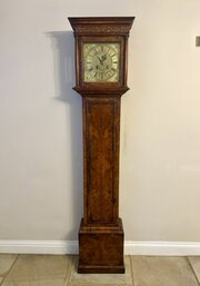 Original Henry Massy Burr Walnut Longcase Clock 