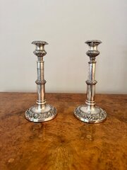 Pair Of Antique Georgian Telescopic Candlesticks 