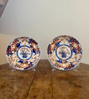  Pair Of Antique Japanese Imari Plates