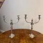 Pair Of Antique Silver Plated Candelabras
