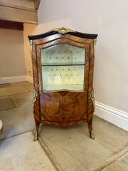 Petite French Walnut And Kingwood Display Cabinet
