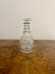 Quality Antique Edwardian Cut Glass Decanter