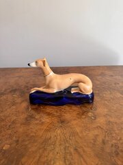 Quality Antique Victorian Staffordshire Greyhound 