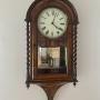 Quality antique Victorian burr walnut wall clock