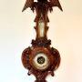 Quality antique Victorian carved oak barometer