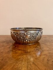 Quality Antique Victorian Large Silver Plate Bowl