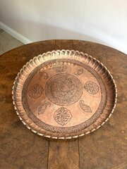 Quality Large Circular Copper And Mixed Metal Tray