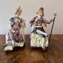 Quality pair of antique Victorian musical figures 
