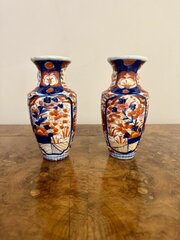 Quality Pair Of Small Antique Japanese Imari Vases