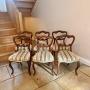 Set of six Antique Victorian rosewood dining chair