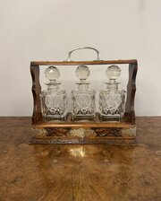 Stunning Quality Antique Victorian Oak Tantalus