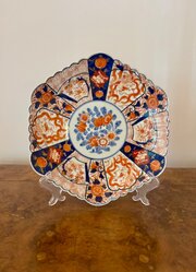Unusual Shaped Antique Japanese Imari Plate