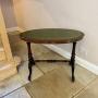 Victorian Walnut Leather Top Oval Writing Table