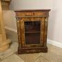 Victorian Walnut Marquetry Inlaid Pier Cabinet