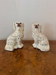 Wonderful Pair Of Antique Staffordshire Dogs