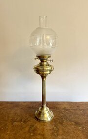 Wonderful Quality Antique Edwardian Brass Oil Lamp