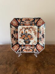 Antique Japanese Imari Square Shaped Plate 