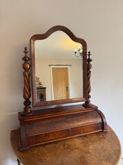 Antique Victorian Large Mahogany Swing Mirror