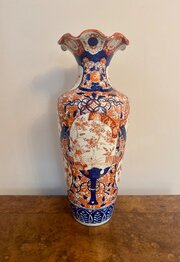 Large Antique Japanese Imari Floor Standing Vase 