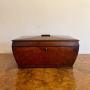 quality antique Regency burr walnut tea caddy 