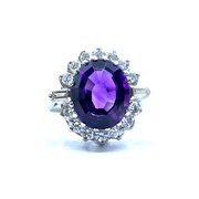 Amethyst & Diamond Ring
