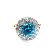 Art Deco Zircon & Diamond Ring