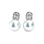 Cultured Pearl & Diamond Earrings