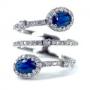 Sapphire & Diamond Coiled Ring