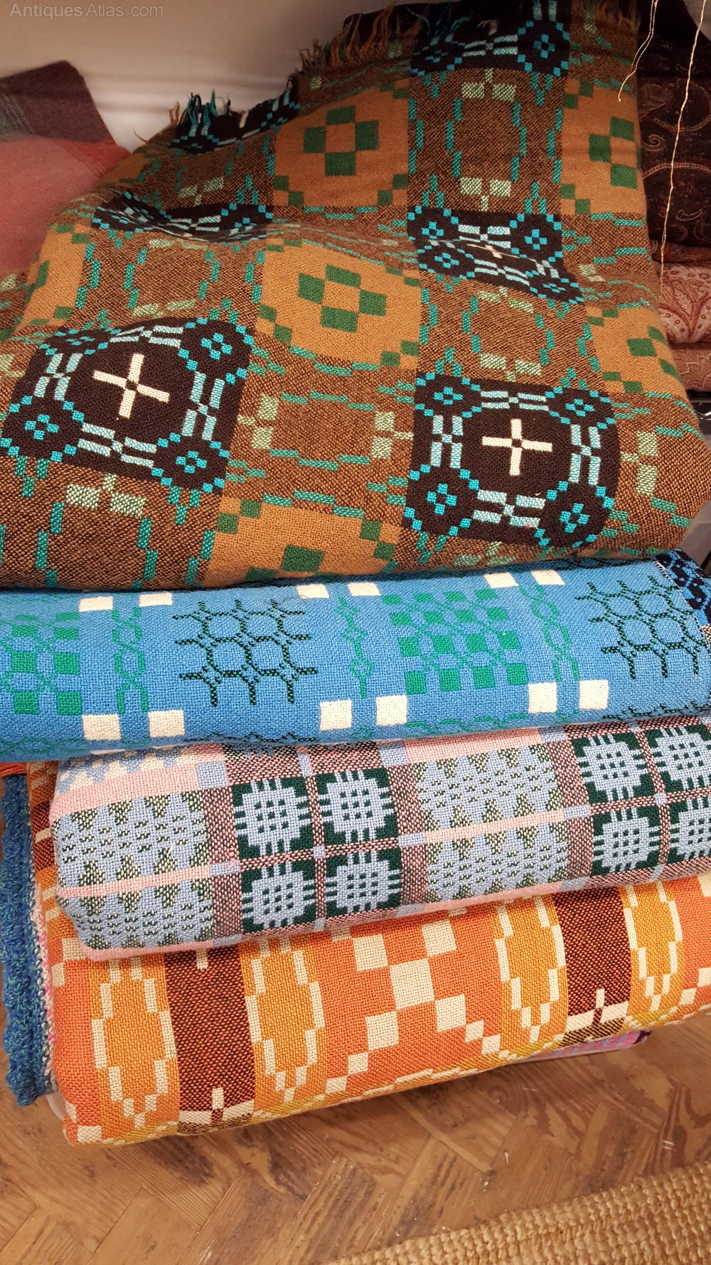 Antiques Atlas Welsh Wool Blankets