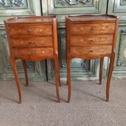 A Lovely Pair Of Inlaid Bedside / Lamp Tables.