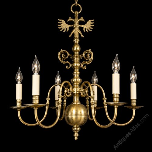 Antique Bronze Flemish Chandelier
