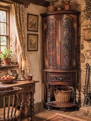 Antique Corner Cupboard