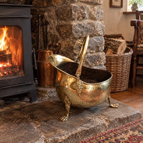 Victorian Brass coal / kindling Scuttle