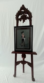 Carved wood Easel