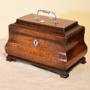 tea caddy  burr walnut