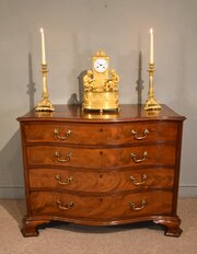 18th Century Mahogany Serpentine Chest Of Drawers
