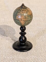 Small 19th Century Ebony Terrestrial Globe