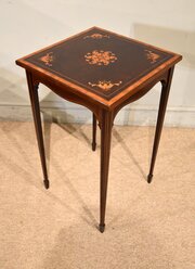 Fine quality marquetry inlaid occasional table