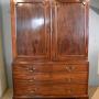 Mid 18th Century Mahogany Linen Press