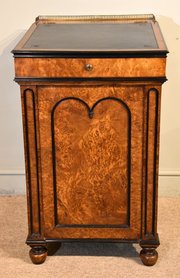 Regency Rare Burr Elm Ebony Davenport Desk