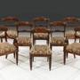 Set of eight William IV mahogany dining chairs
