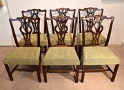 Set Of Six 19th Century Chippendale Style Chairs
