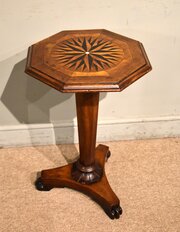 William IV Side Table With Ebony And Boxwood Top