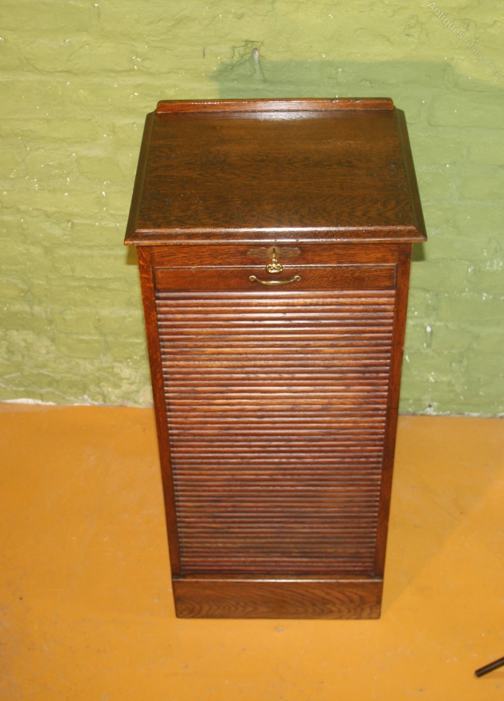 Vintage Oak Tambour Fronted Filing 1920s Antiques Atlas