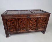 17th Century Marriage Chest Or Coffer Dated 1658