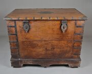 19th Century Teak And Iron Bound Dowry Chest