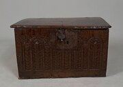Beautiful 17th Century Small Oak Chest Or Deed Box