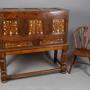 Charles II Ivory Inlaid Elm Chest on Stand c. 1660